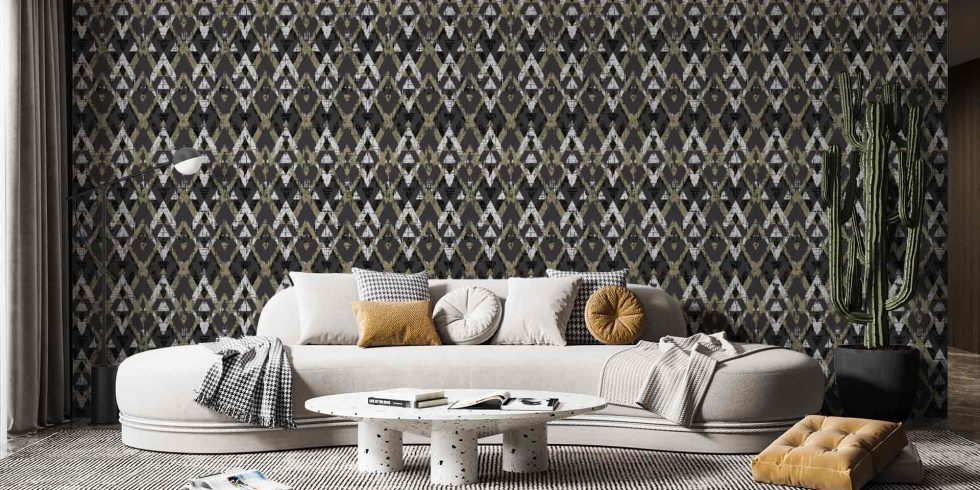 Black Geometric | Builders Warehouse Fired Earth Wallpaper Explorer