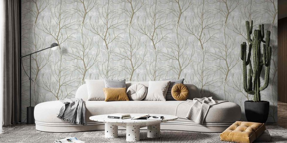 Cream & Dark Branches | Builders Warehouse Fired Earth Wallpaper Explorer