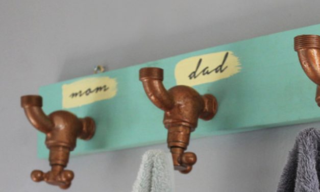 How to make quirky tape towel hooks