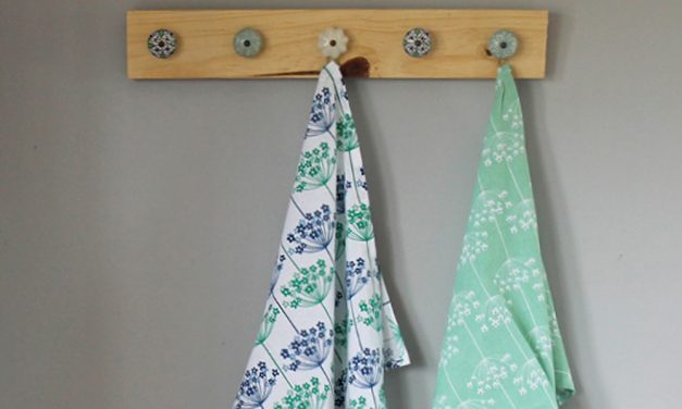 How to make a quirky tea towel rail from odd doorknobs