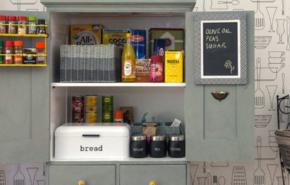 How to transform an old TV cabinet into a pantry