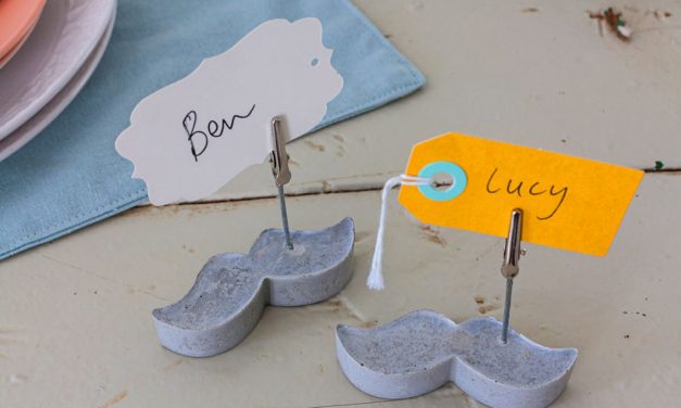 How to make cement place card holders
