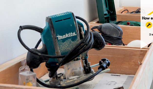How to make a power tool storage unit out of old drawers