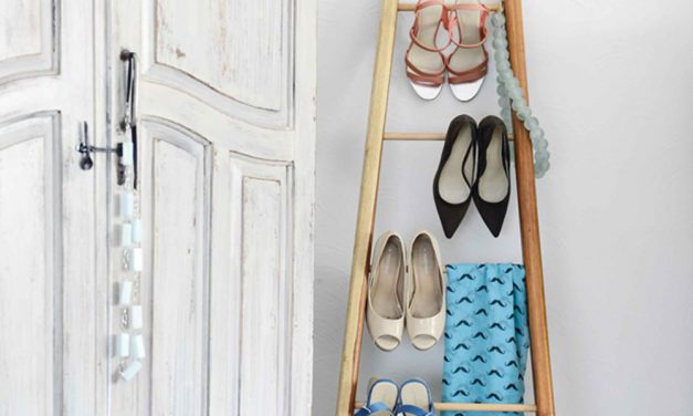 How to make a shoe stand using a DIY ladder