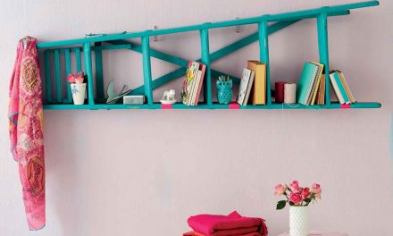 How to create a shelf from re-usable items in your home