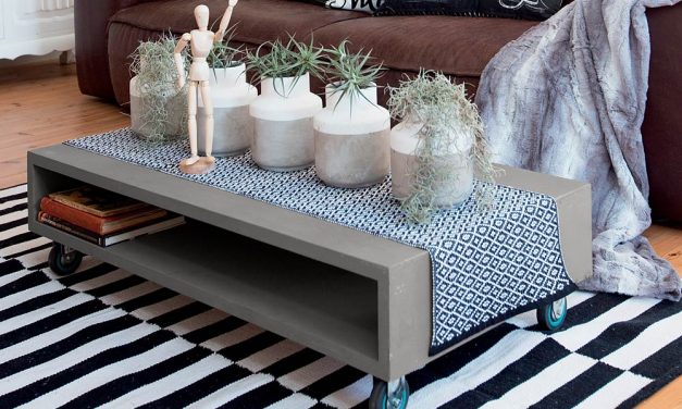 How to update an old coffee table with the cement-look