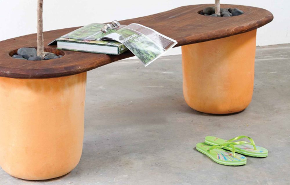 How to make a bench with 2 pot planters