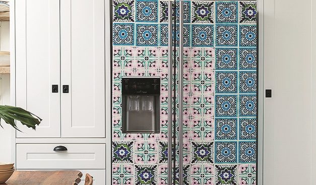 How to transform your fridge with vinyl tiles