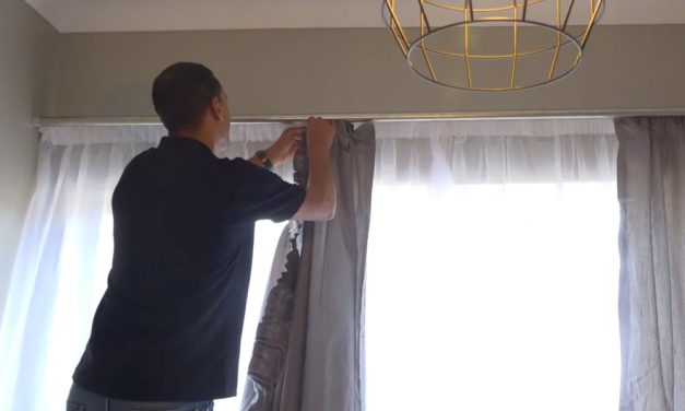 Bedroom makeover : How to install a curtain rail