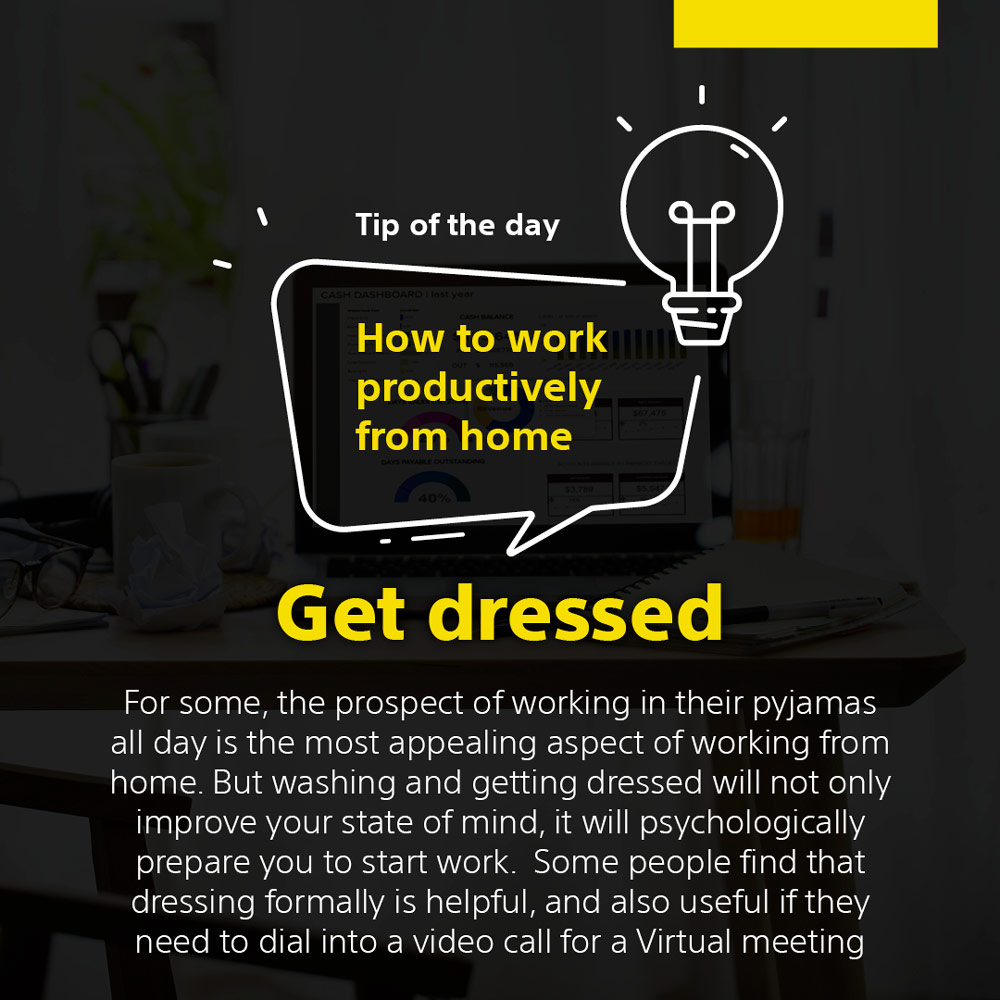 Tip of the day get dressed