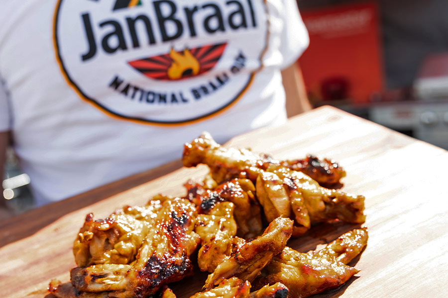 How to Braai Chicken Wings on a Wood Fire