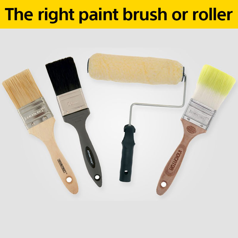 Choosing the right paint brush or roller