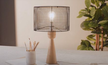 DIY Mesh Lamp for a minimalist look