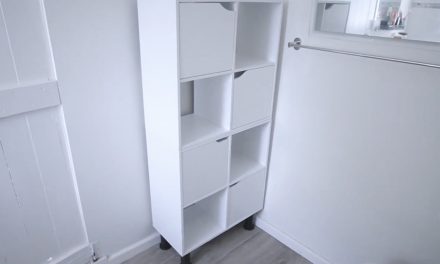 Elevated bathroom storage hack