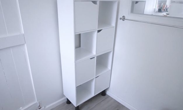 Elevated bathroom storage hack
