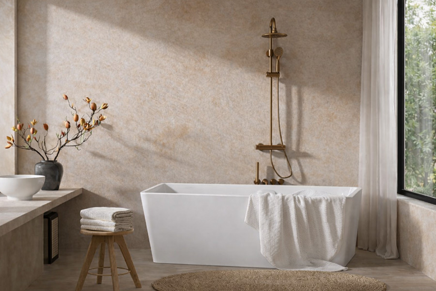 A touch of class and luxury with a freestanding bath
